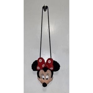 Disney Parks Minnie Mouse Purse Plush Snap Change Purse